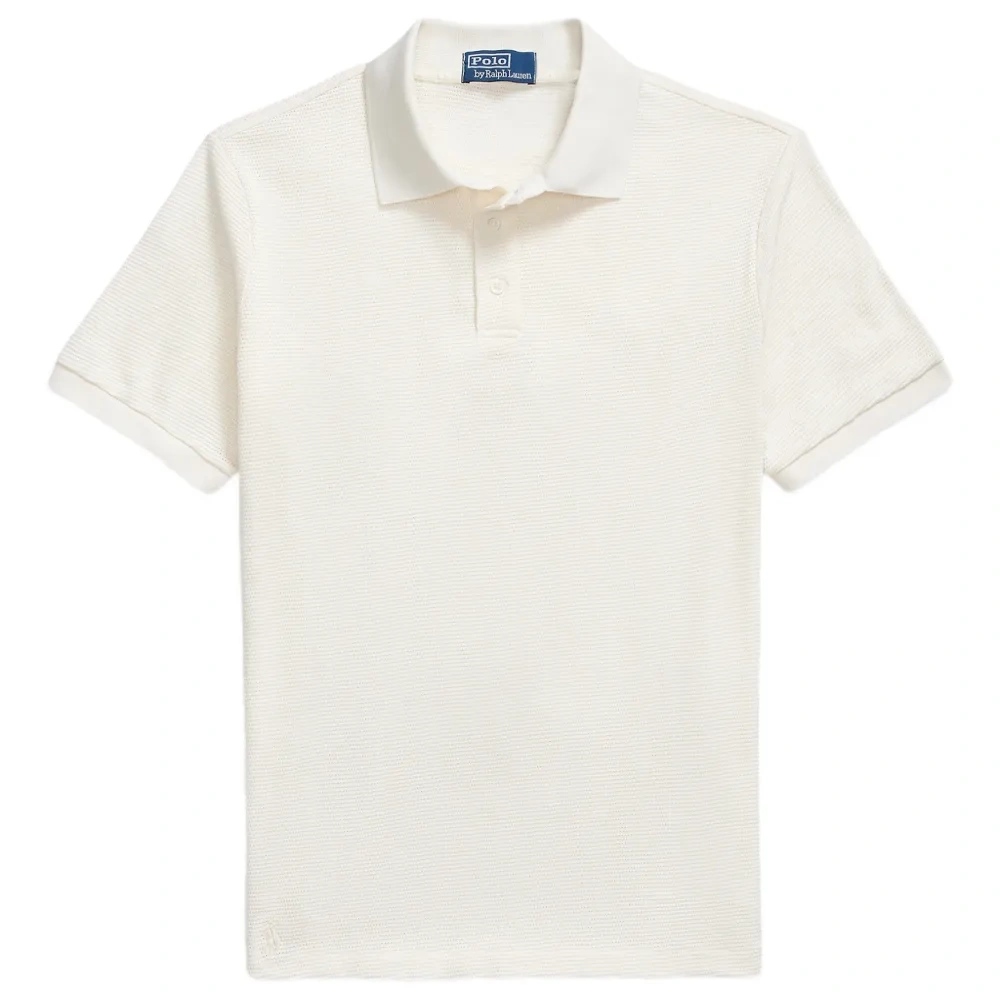 Поло с короткими рукавами из ажурной ткани