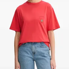 Футболка с отделкой на кармане