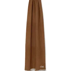 Шарф с вышитым логотипом и бахромой Шарф с вышитым логотипом и бахромой