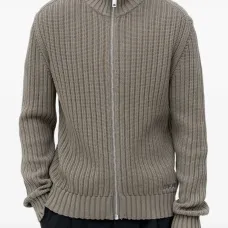 Кардиган на молнии в рубчик