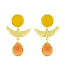 Серьги Sunset с ониксом и жемчугом