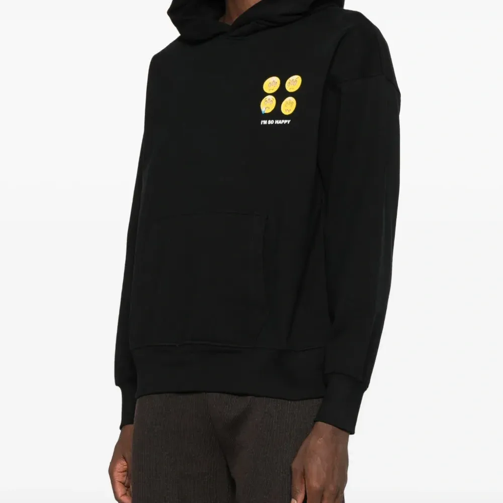 Хлопковое худи с графическим принтом