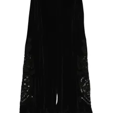 Брюки с кружевными вставками