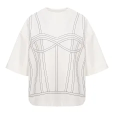 Топ с корсетной прострочкой