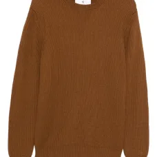 Джемпер в рубчик с круглым вырезом