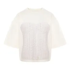 Футболка с корсетными вставками