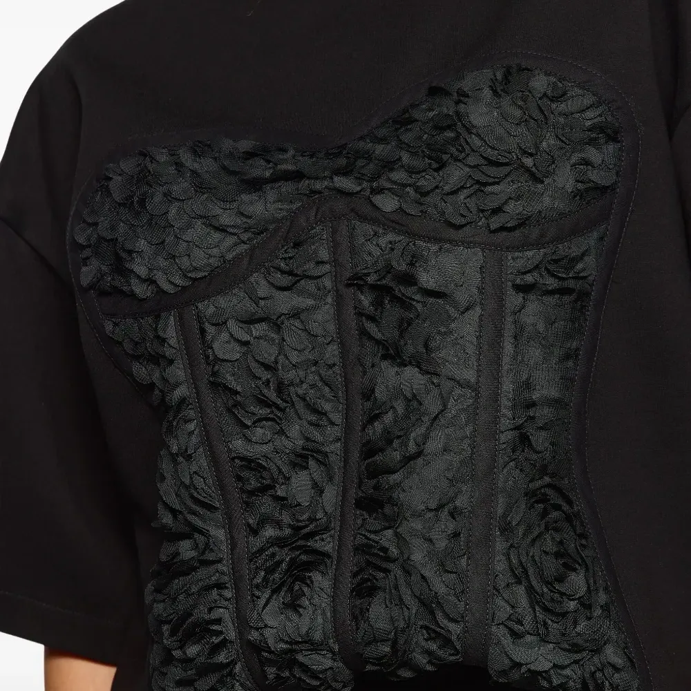 Корсетный топ с цветочным принтом