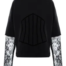 Топ с панелями и кружевными рукавами Venice