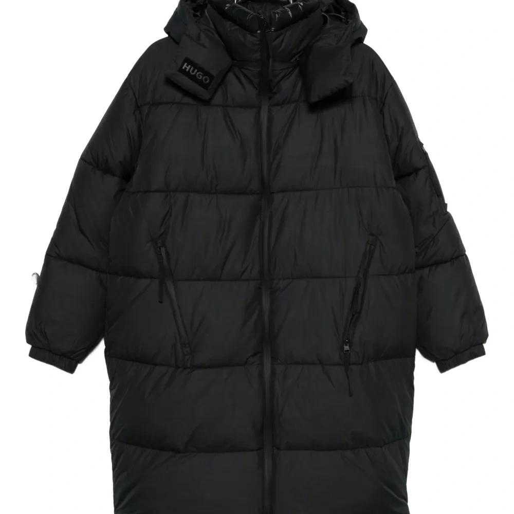 Стёганое пальто со съемным капюшоном