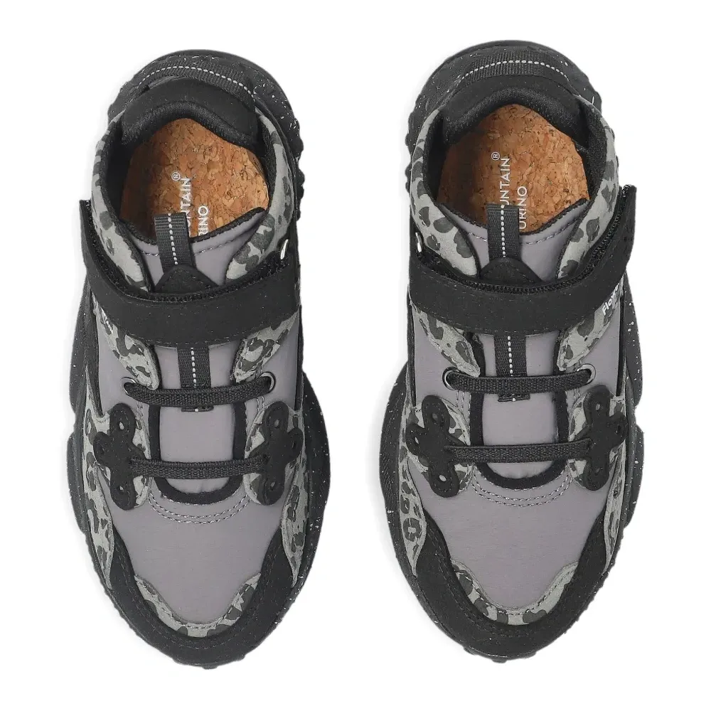 Кеды с леопардовым принтом на липучках