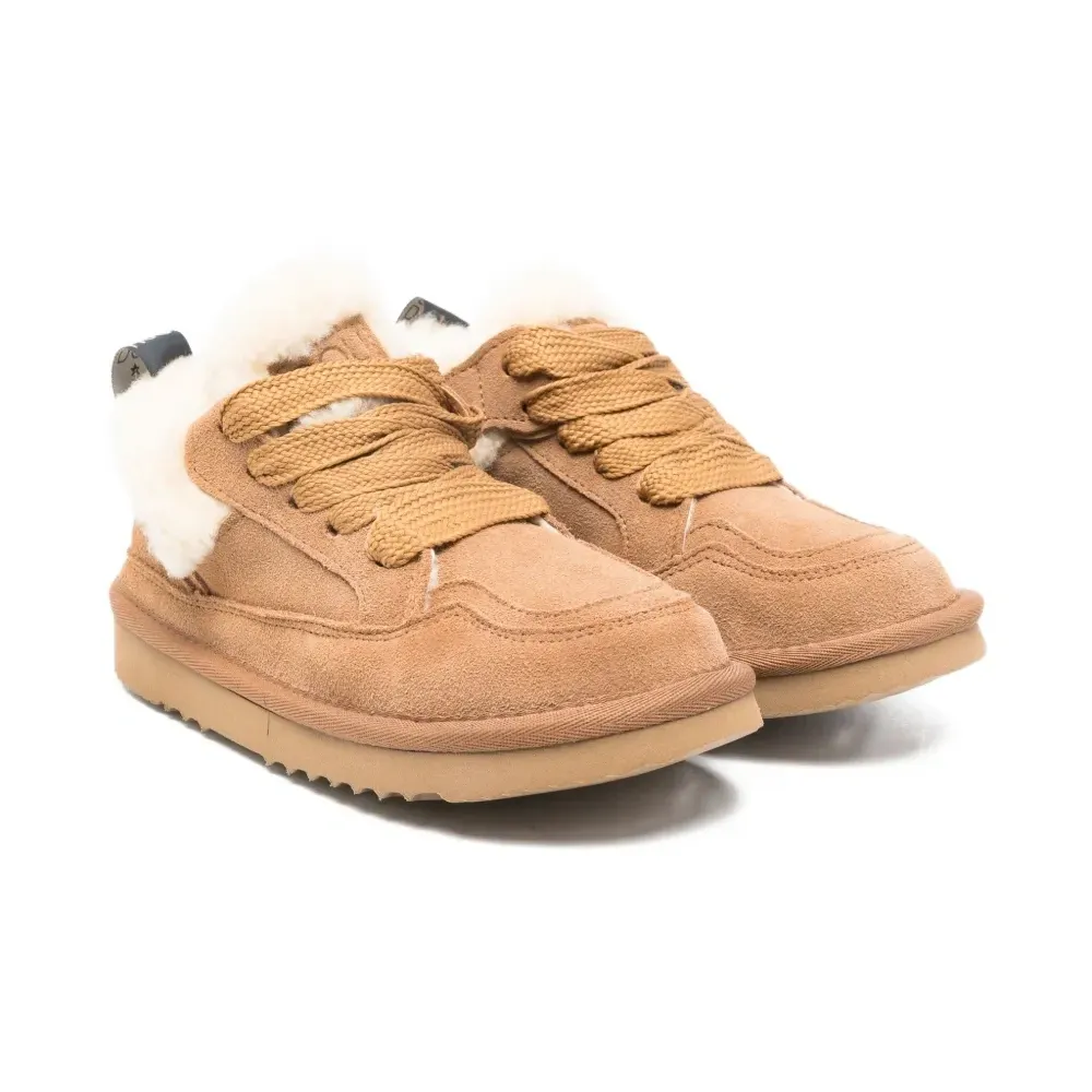 Замшевые кроссовки с отделкой из искусственного меха