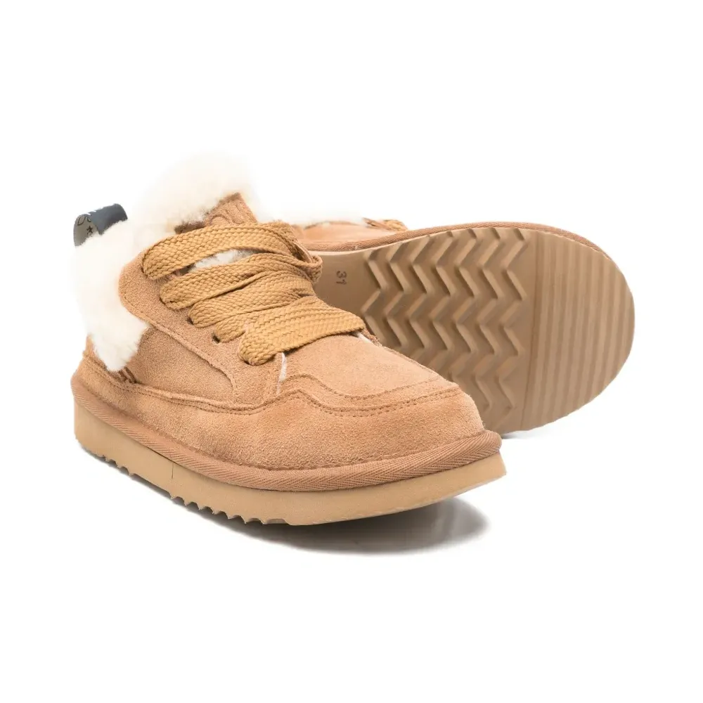 Замшевые кроссовки с отделкой из искусственного меха