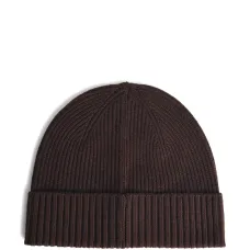 Шерстяная вязаная шапка в рубчик