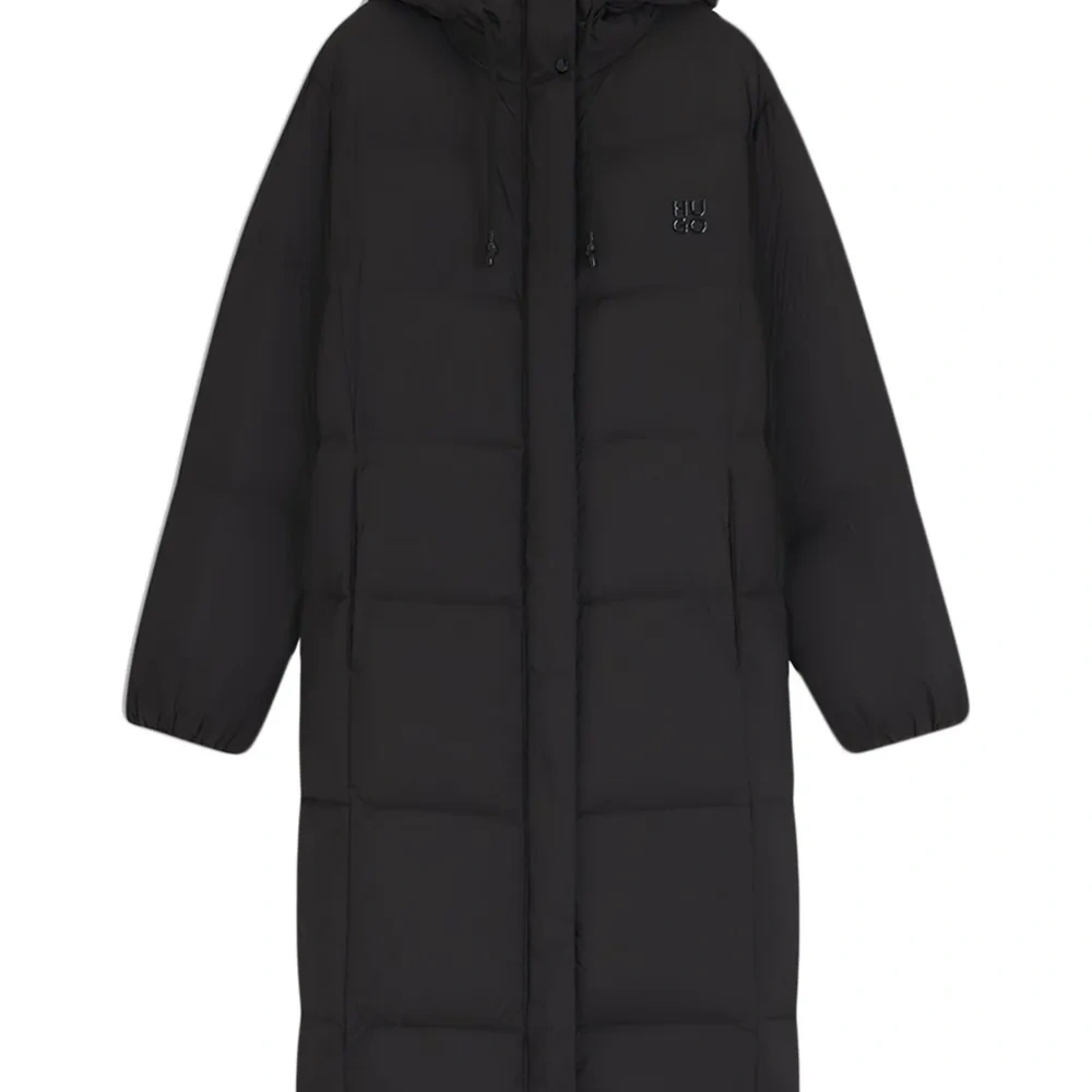 Стеганое пальто с капюшоном