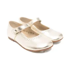 Балетки с ремешком и перфорацией