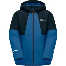 Куртка с капюшоном в цветном блоке