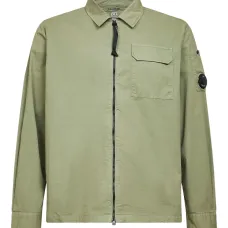 Рубашка-куртка на молнии с накладными карманами