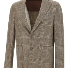 Клетчатый пиджак на пуговицах