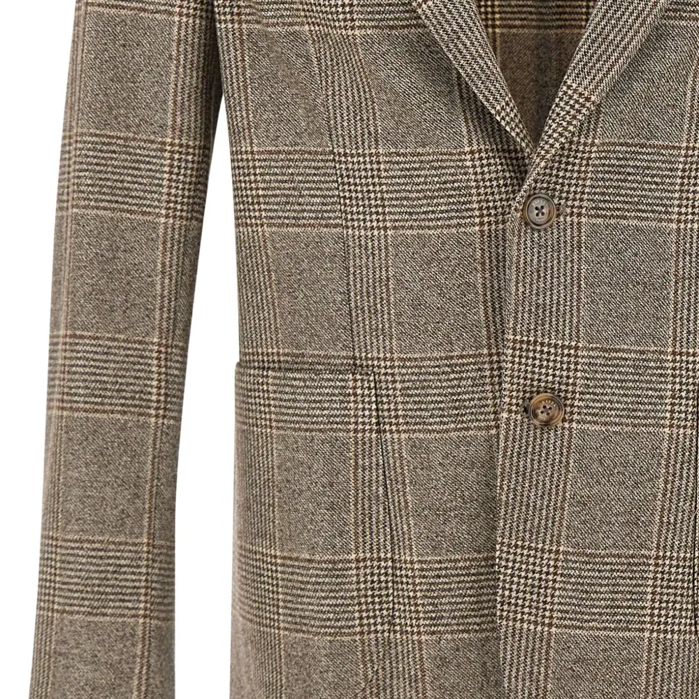 Клетчатый пиджак на пуговицах