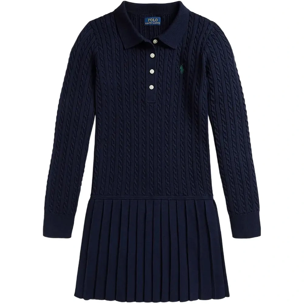 Платье с оборками и вышитым логотипом