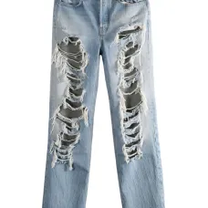 Джинсы с прорезями