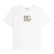 Футболка с логотипом и стразами