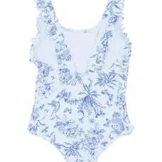 Купальник с воланами и цветочным принтом Купальник с воланами и цветочным принтом