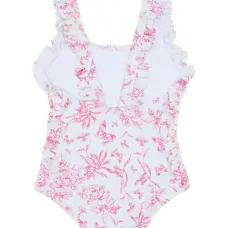 Купальник с воланами и цветочным принтом Купальник с воланами и цветочным принтом