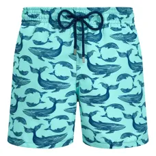 Плавки-шорты с принтом в виде китов