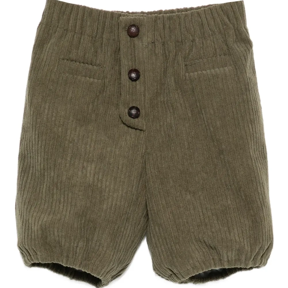 Вельветовые шорты на пуговицах