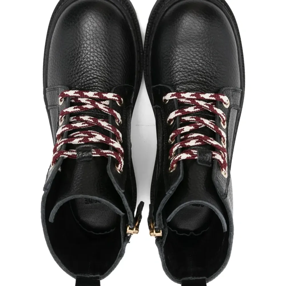 Ботинки из зернистой кожи с логотипом