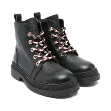 Ботинки из зернистой кожи с логотипом