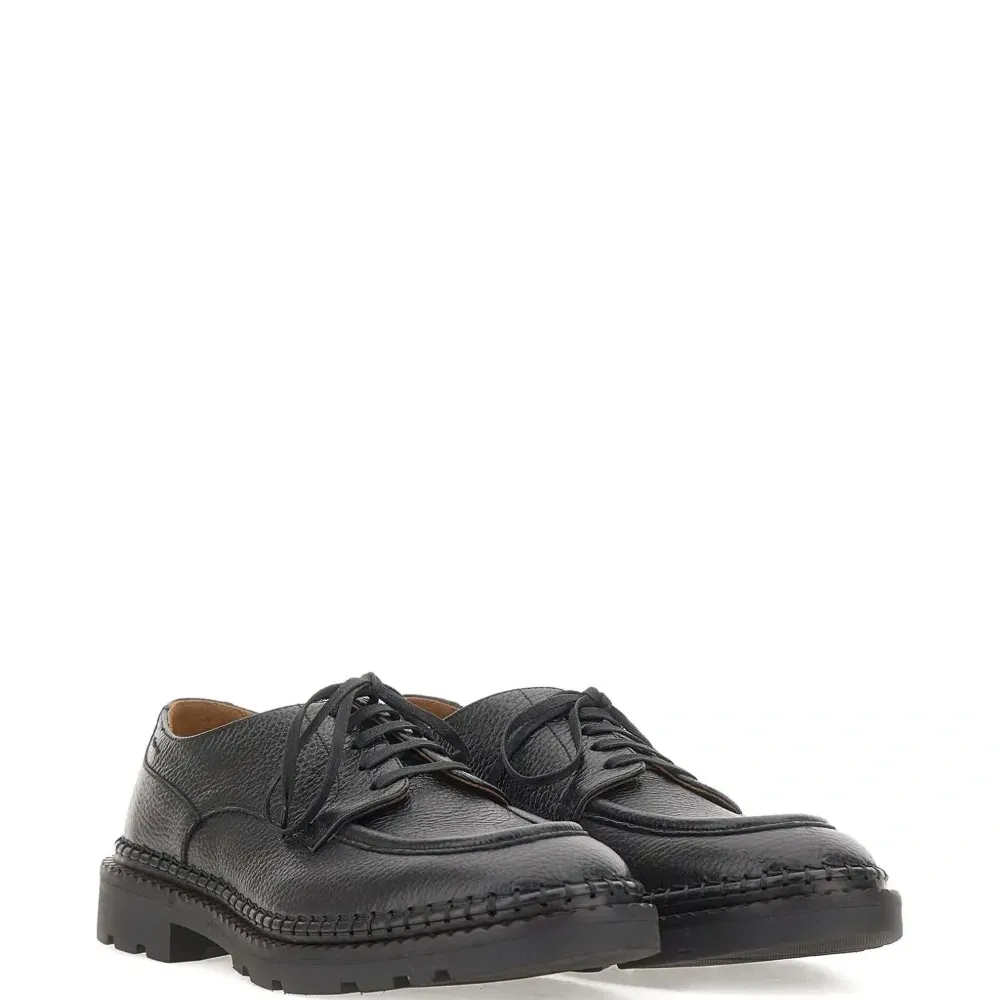 Кожаные туфли на шнуровке ручной работы