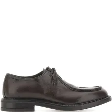 Дерби из зернистой кожи ручной прошивки