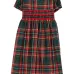 Платье с узором тартан и присборенной отделкой