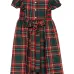 Платье с узором тартан и присборенной отделкой