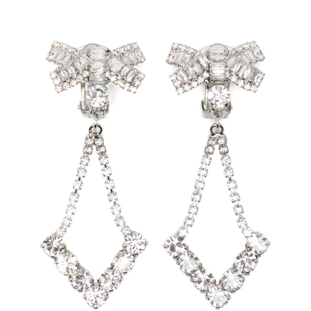 Серьги с подвеской-бантом