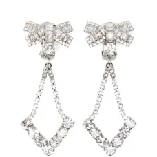 Серьги с подвеской-бантом Серьги с подвеской-бантом