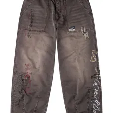 Джинсы с графическим принтом