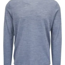 Синий свитер с круглым вырезом