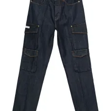 Джинсы с накладными карманами