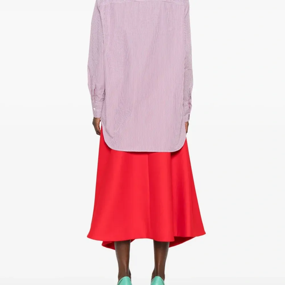 Рубашка в полоску с завязкой