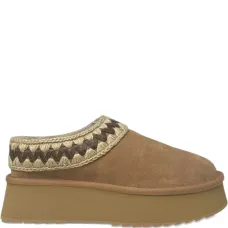 Замшевые мюли на платформе