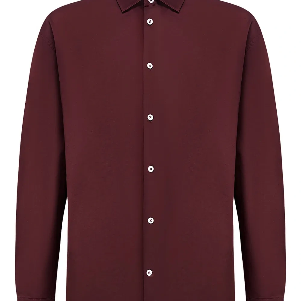 Рубашка из хлопкового вуали на пуговицах