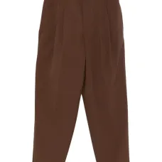 Плиссированные брюки на эластичном поясе