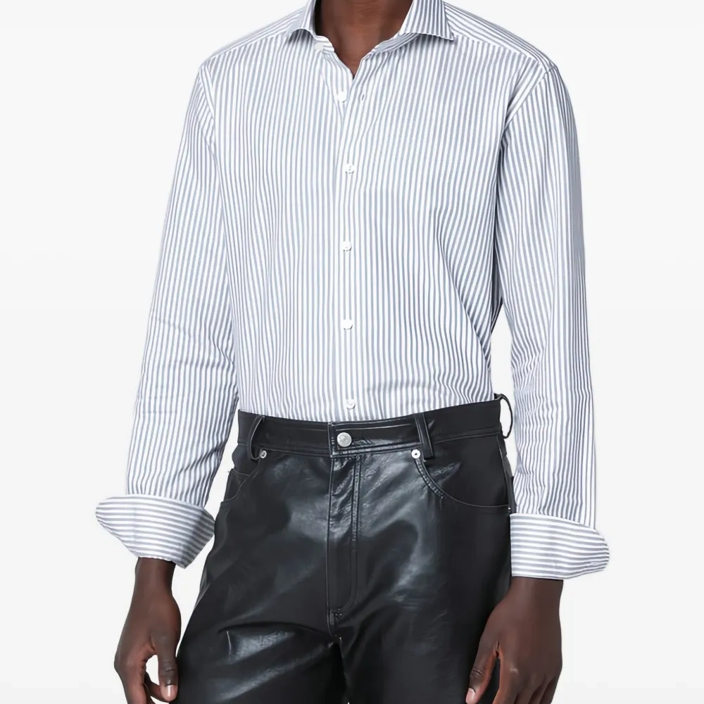 Полосатая рубашка с длинными рукавами