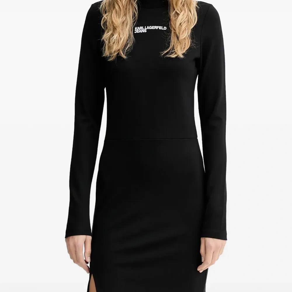 Мини-платье с принтом-логотипом