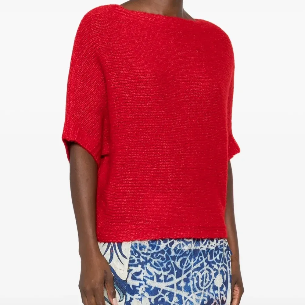 Трикотажный топ с короткими рукавами