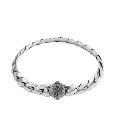 Браслет с логотипом и плетением "ёлочка"