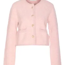 Кардиган без воротника из букле